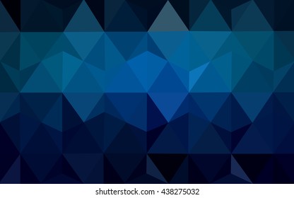Dark blue polygonal illustration, which consist of triangles. Geometric background in Origami style with gradient. Triangular design for your business.