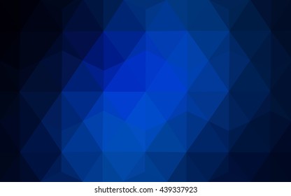 Dark blue polygonal illustration, which consist of triangles. Geometric background in Origami style with gradient. Triangular design for your business.
