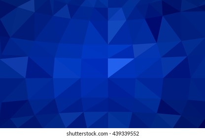 Dark blue polygonal illustration, which consist of triangles. Triangular design for your business. Creative geometric background in Origami style with gradient.