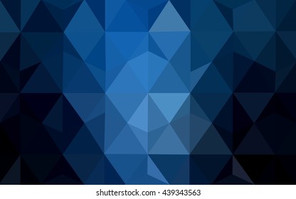 Dark blue polygonal illustration, which consist of triangles. Geometric background in Origami style with gradient. Triangular design for your business.