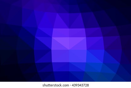Dark blue polygonal illustration, which consist of triangles. Triangular design for your business. Creative geometric background in Origami style with gradient.