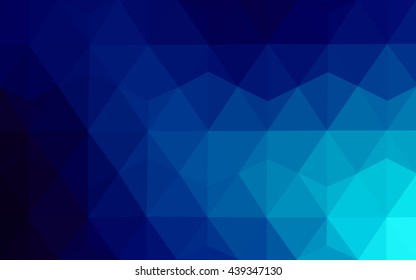 Dark blue polygonal illustration, which consist of triangles. Geometric background in Origami style with gradient. Triangular design for your business.