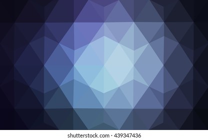 Dark blue polygonal illustration, which consist of triangles. Geometric background in Origami style with gradient. Triangular design for your business.