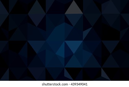 Dark blue polygonal illustration, which consist of triangles. Geometric background in Origami style with gradient. Triangular design for your business.