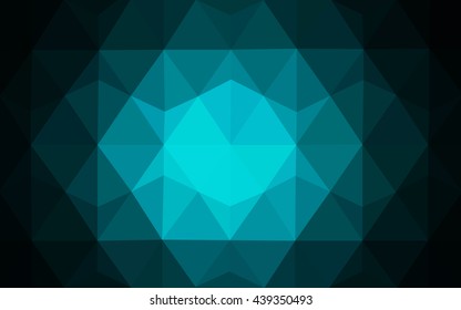 Dark blue polygonal illustration, which consist of triangles. Geometric background in Origami style with gradient. Triangular design for your business.