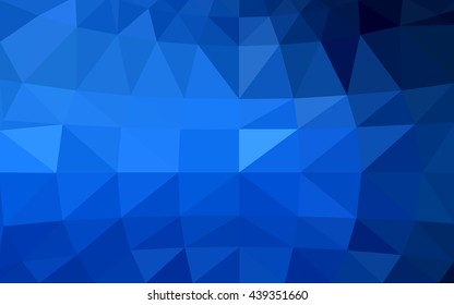Dark blue polygonal illustration, which consist of triangles. Triangular design for your business. Creative geometric background in Origami style with gradient.
