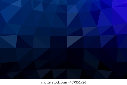 Dark blue polygonal illustration, which consist of triangles. Triangular design for your business. Creative geometric background in Origami style with gradient.