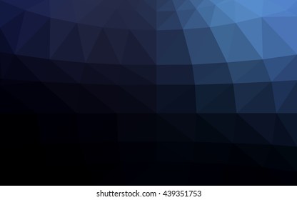 Dark blue polygonal illustration, which consist of triangles. Triangular design for your business. Creative geometric background in Origami style with gradient.