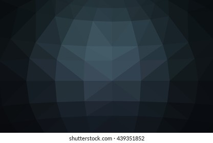 Dark blue polygonal illustration, which consist of triangles. Triangular design for your business. Creative geometric background in Origami style with gradient.