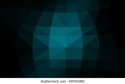 Dark blue polygonal illustration, which consist of triangles. Triangular design for your business. Creative geometric background in Origami style with gradient.