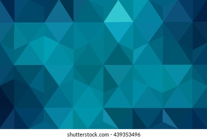 Dark blue polygonal illustration, which consist of triangles. Geometric background in Origami style with gradient. Triangular design for your business.