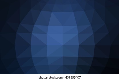 Dark blue polygonal illustration, which consist of triangles. Triangular design for your business. Creative geometric background in Origami style with gradient.