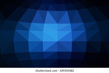 Dark blue polygonal illustration, which consist of triangles. Triangular design for your business. Creative geometric background in Origami style with gradient.