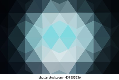 Dark blue polygonal illustration, which consist of triangles. Geometric background in Origami style with gradient. Triangular design for your business.