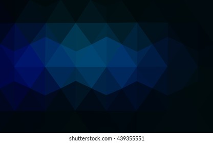 Dark blue polygonal illustration, which consist of triangles. Geometric background in Origami style with gradient. Triangular design for your business.