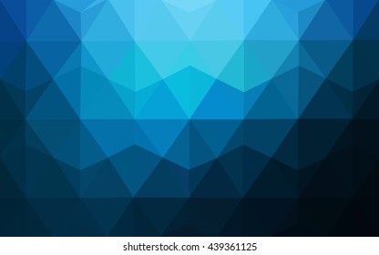 Dark blue polygonal illustration, which consist of triangles. Geometric background in Origami style with gradient. Triangular design for your business.