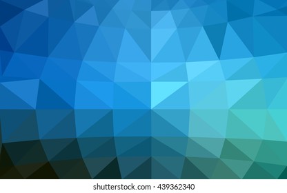 Dark blue polygonal illustration, which consist of triangles. Triangular design for your business. Creative geometric background in Origami style with gradient.