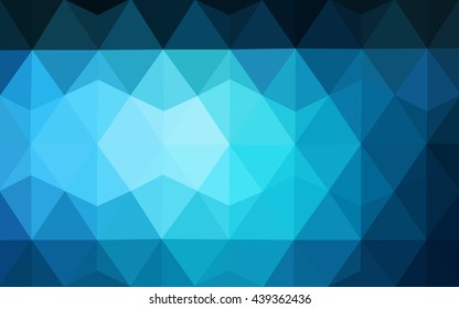 Dark blue polygonal illustration, which consist of triangles. Geometric background in Origami style with gradient. Triangular design for your business.
