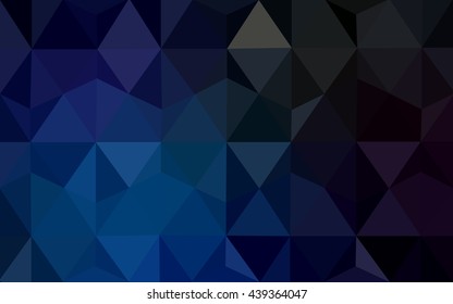 Dark blue polygonal illustration, which consist of triangles. Geometric background in Origami style with gradient. Triangular design for your business.