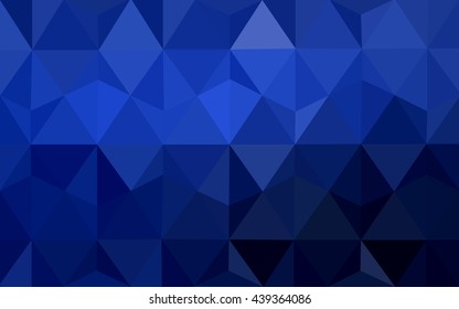 Dark blue polygonal illustration, which consist of triangles. Geometric background in Origami style with gradient. Triangular design for your business.