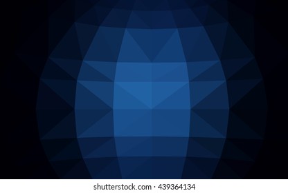 Dark blue polygonal illustration, which consist of triangles. Triangular design for your business. Creative geometric background in Origami style with gradient.