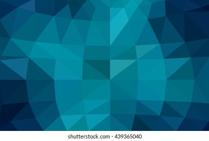 Dark blue polygonal illustration, which consist of triangles. Triangular design for your business. Creative geometric background in Origami style with gradient.