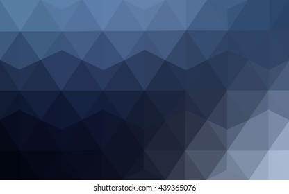 Dark blue polygonal illustration, which consist of triangles. Geometric background in Origami style with gradient. Triangular design for your business.