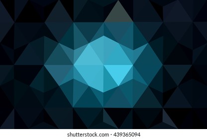 Dark blue polygonal illustration, which consist of triangles. Geometric background in Origami style with gradient. Triangular design for your business.