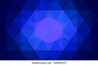Dark blue polygonal illustration, which consist of triangles. Geometric background in Origami style with gradient. Triangular design for your business.