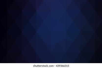 Dark blue polygonal illustration, which consist of triangles. Geometric background in Origami style with gradient. Triangular design for your business.