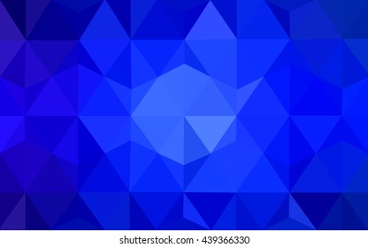 Dark blue polygonal illustration, which consist of triangles. Geometric background in Origami style with gradient. Triangular design for your business.