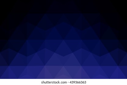 Dark blue polygonal illustration, which consist of triangles. Geometric background in Origami style with gradient. Triangular design for your business.