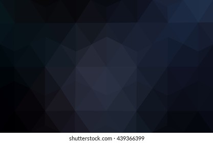 Dark blue polygonal illustration, which consist of triangles. Geometric background in Origami style with gradient. Triangular design for your business.