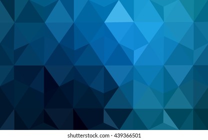 Dark blue polygonal illustration, which consist of triangles. Geometric background in Origami style with gradient. Triangular design for your business.