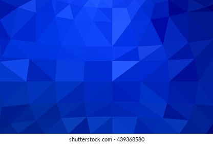Dark blue polygonal illustration, which consist of triangles. Triangular design for your business. Creative geometric background in Origami style with gradient.