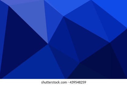 Dark blue polygonal illustration, which consist of triangles. Geometric background in Origami style with gradient. Triangular design for your business.