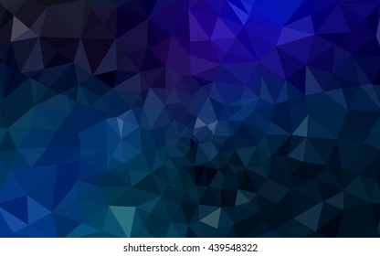 Dark blue polygonal illustration, which consist of triangles. Geometric background in Origami style with gradient. Triangular design for your business.