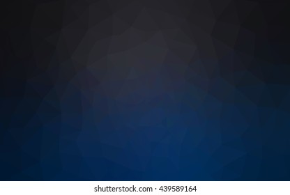Dark blue polygonal illustration, which consist of triangles. Geometric background in Origami style with gradient. Triangular design for your business.