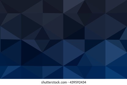 Dark blue polygonal illustration, which consist of triangles. Geometric background in Origami style with gradient. Triangular design for your business.