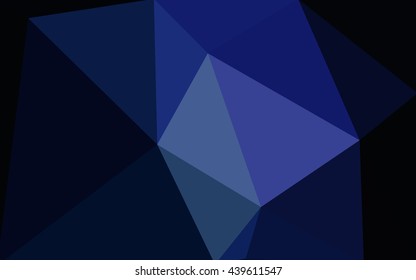 Dark blue polygonal illustration, which consist of triangles. Geometric background in Origami style with gradient. Triangular design for your business.