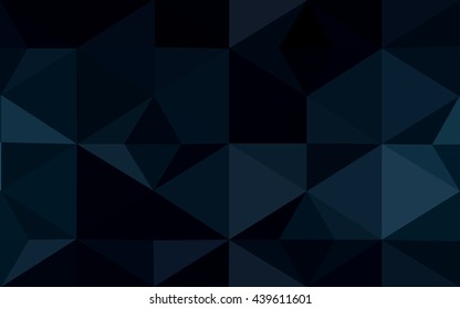 Dark blue polygonal illustration, which consist of triangles. Geometric background in Origami style with gradient. Triangular design for your business.