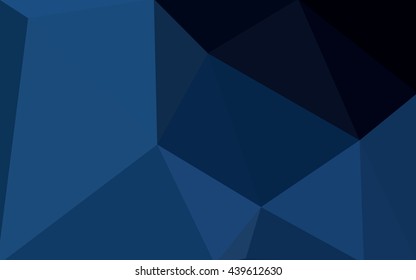 Dark blue polygonal illustration, which consist of triangles. Geometric background in Origami style with gradient. Triangular design for your business.