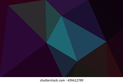 Dark blue polygonal illustration, which consist of triangles. Geometric background in Origami style with gradient. Triangular design for your business.