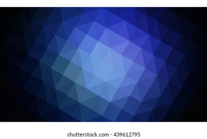 Dark blue polygonal illustration, which consist of triangles. Geometric background in Origami style with gradient. Triangular design for your business.