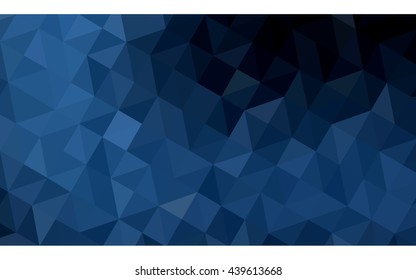 Dark blue polygonal illustration, which consist of triangles. Geometric background in Origami style with gradient. Triangular design for your business.