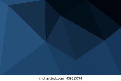Dark blue polygonal illustration, which consist of triangles. Geometric background in Origami style with gradient. Triangular design for your business.