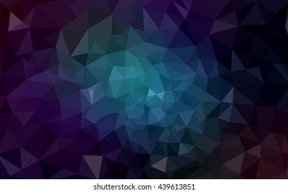 Dark blue polygonal illustration, which consist of triangles. Geometric background in Origami style with gradient. Triangular design for your business.