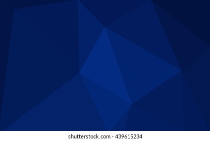 Dark blue polygonal illustration, which consist of triangles. Geometric background in Origami style with gradient. Triangular design for your business.