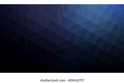 Dark blue polygonal illustration, which consist of triangles. Geometric background in Origami style with gradient. Triangular design for your business.