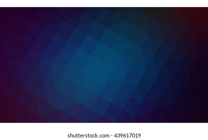 Dark blue polygonal illustration, which consist of triangles. Geometric background in Origami style with gradient. Triangular design for your business.